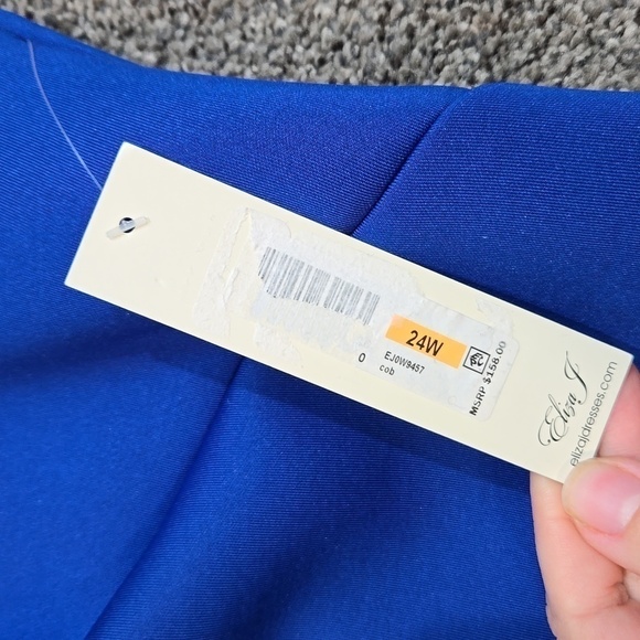 NWT Eliza J Plus Size Scuba Sleeveless Ruffle One Shoulder Sheath Dress sz 24W - Picture 6 of 10